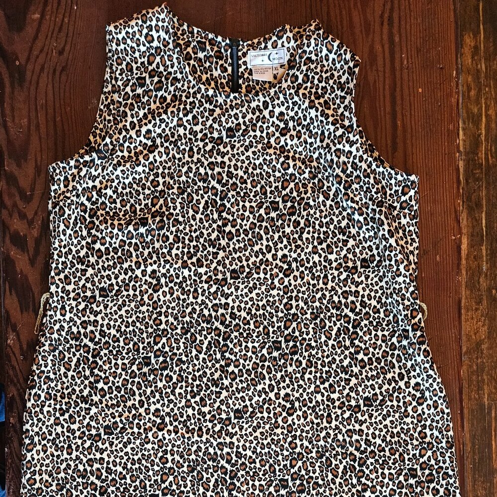 Victoria + Moon Leopard Print Dress XL